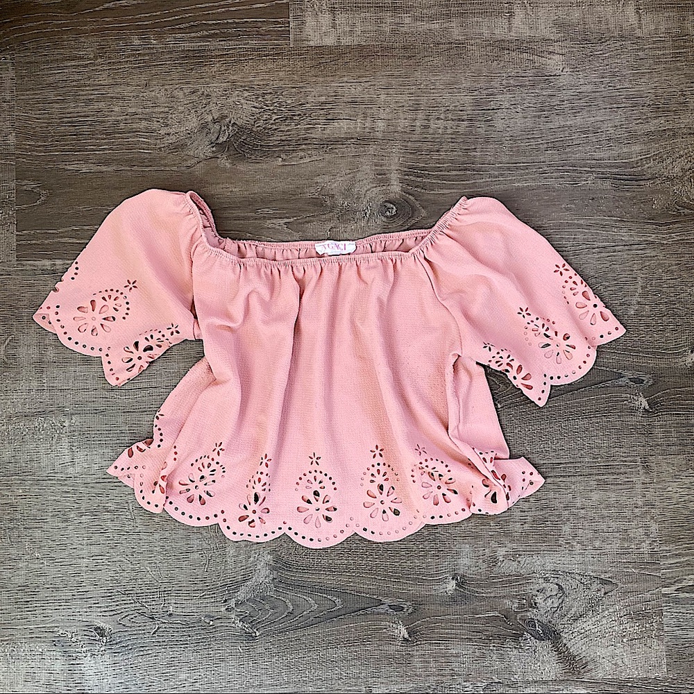 Rose Laser Cut Detail Crop